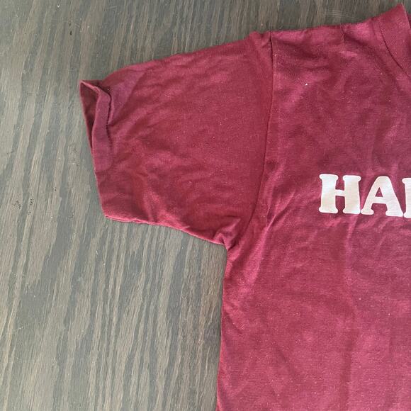 Bantam HAHVAHD Vintage Single Stitch Red T-shirt Unisex Medium - Picture 3 of 8